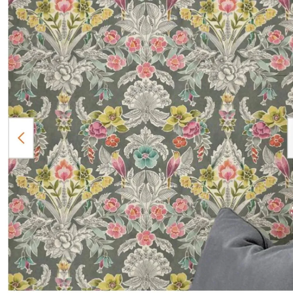 NuWallpaper Vinyl Peel and Stick Wallpaper Grey Summer Love NUS4050